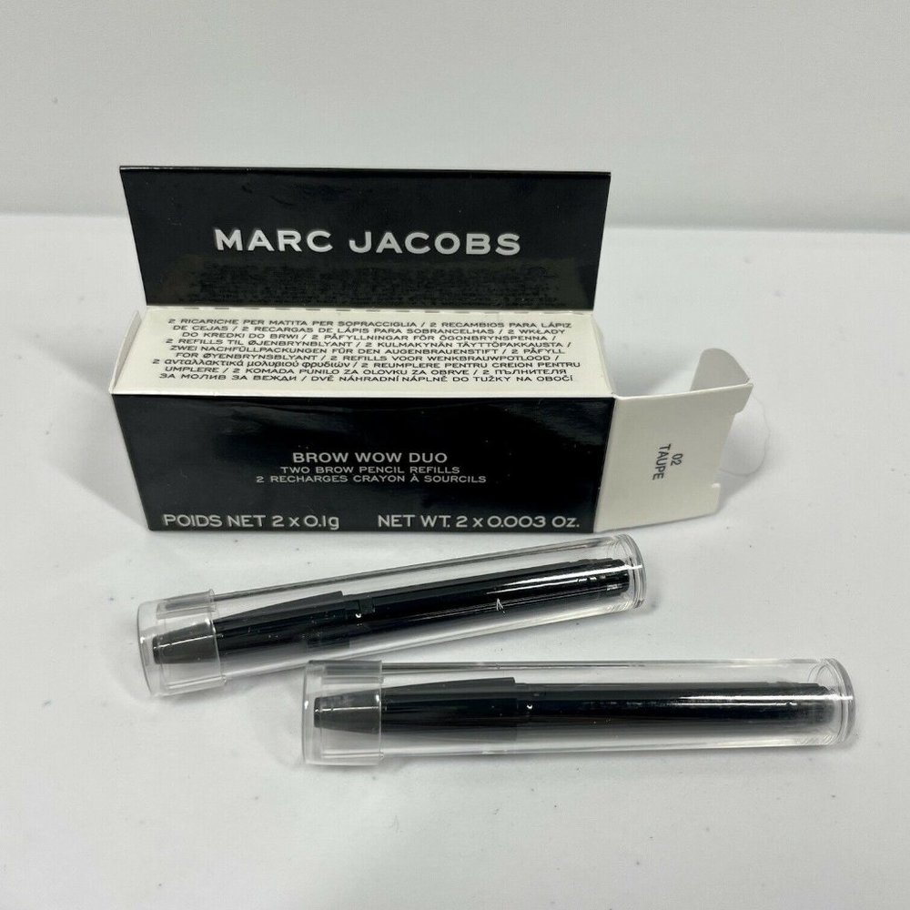 Marc Jacobs Brow Wow Duo Two Brow Pencil Refills ~ TAUPE #02 - Picture 1 of 3